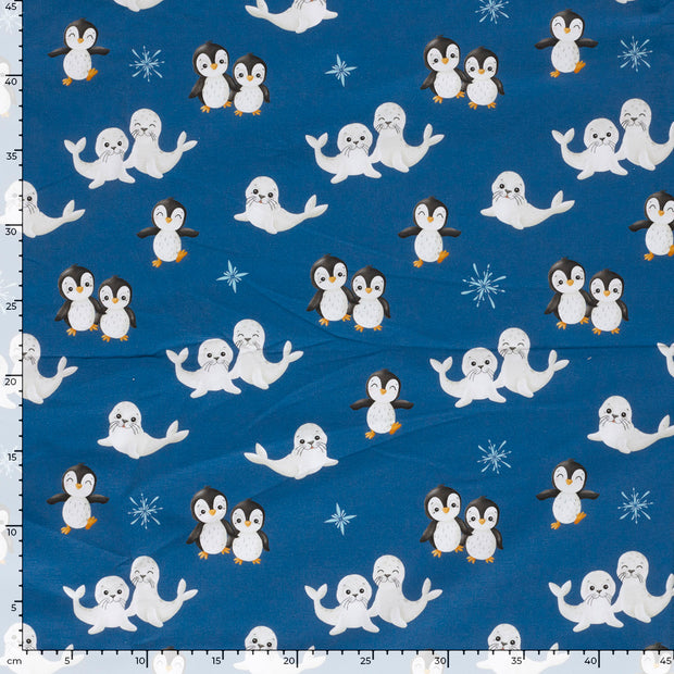  fabric Penguins Cobalt