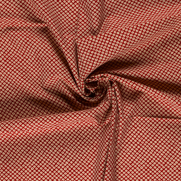 Cotton Poplin fabric Bordeaux printed 