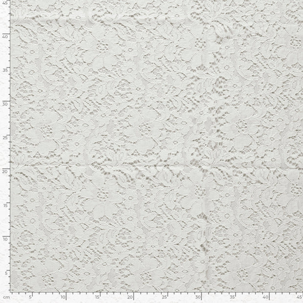 Lace fabric Flowers White
