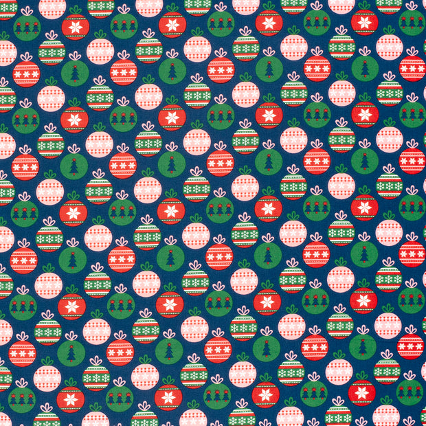 Cotton Poplin fabric Navy 