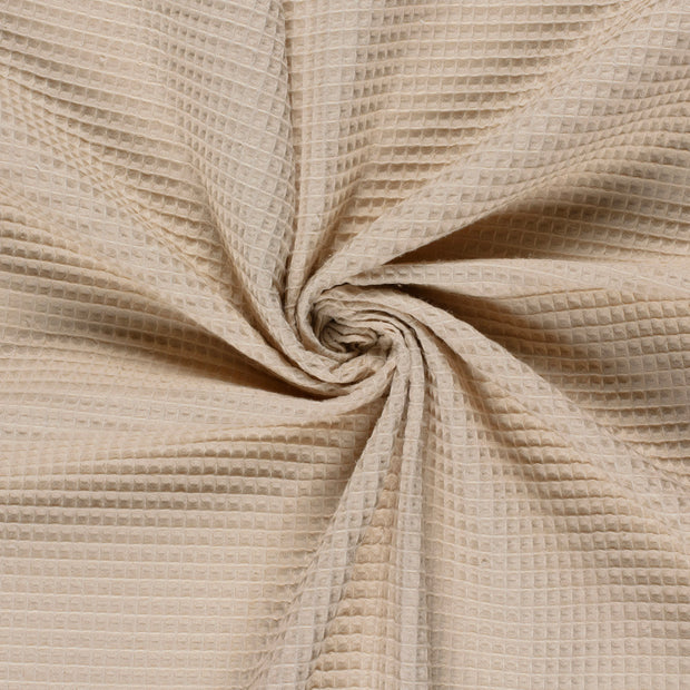 Waffle piqué fabric Beige 