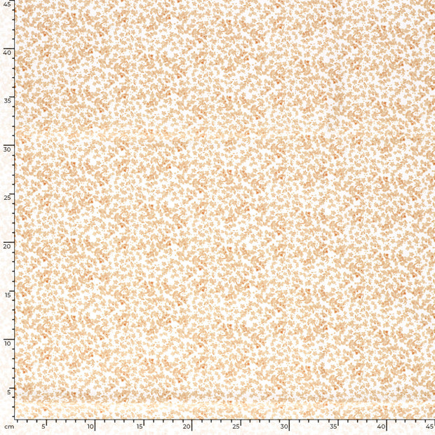 Twill fabric Flowers Brown
