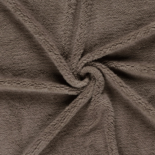 Sherpa Fleece fabric Brown Taupe 