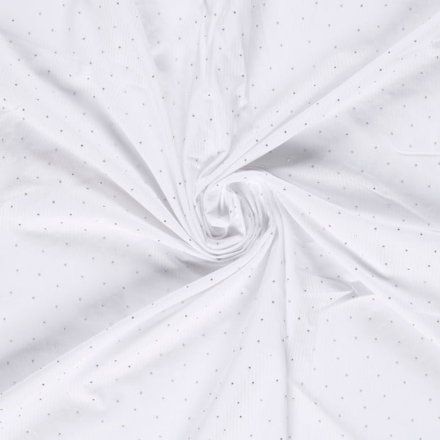 Woven Polyester fabric Optical White yarn dyed 