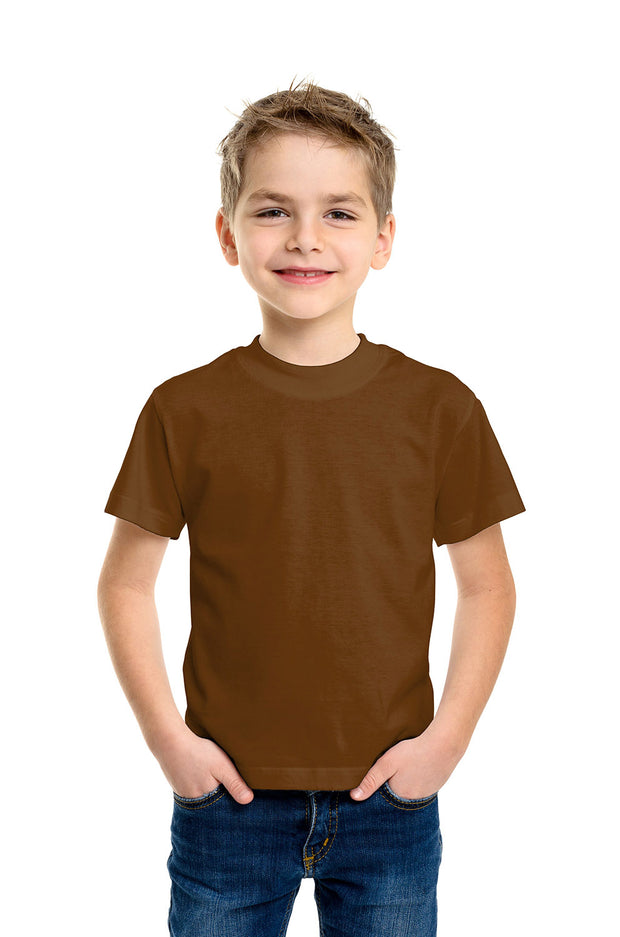 Jersey stof Effen Bruin