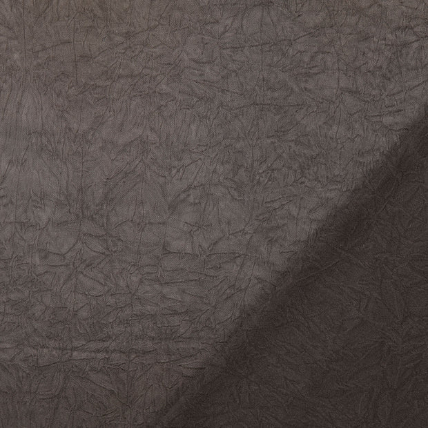 Satin fabric Black crushed 