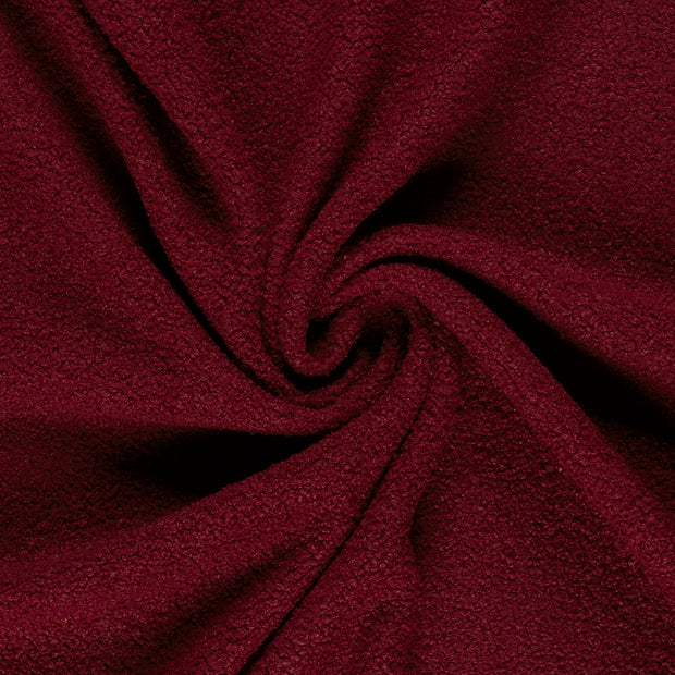 Teddy fabric Bordeaux backed 