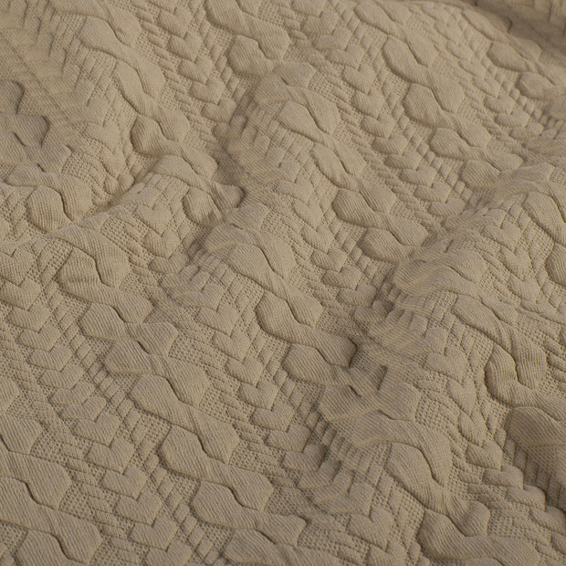 Heavy Knit fabrik Kabelstoff Beige