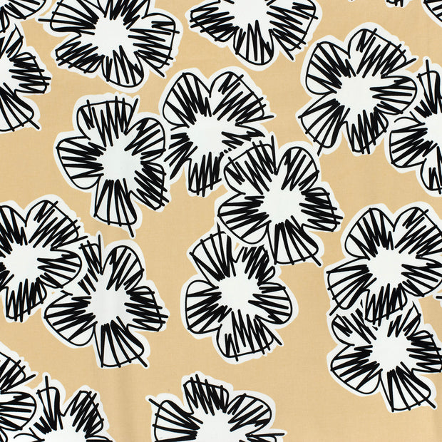 Cotton Satin fabric Camel silk matte 