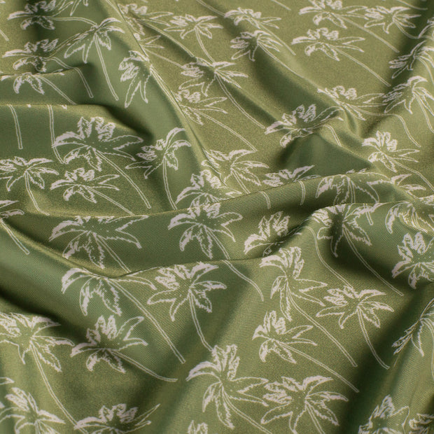 Swimwear Jersey UPF50 Recycled fabric Palmtrees Olive Green