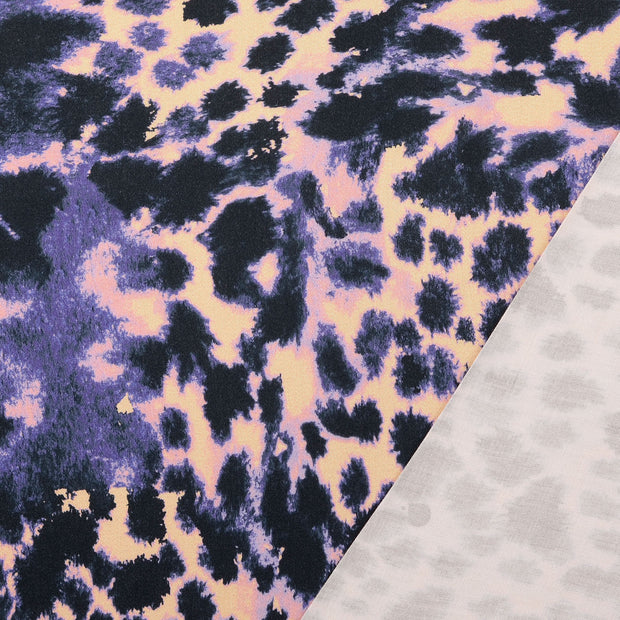 Viscose Satin fabric Lila digital printed 