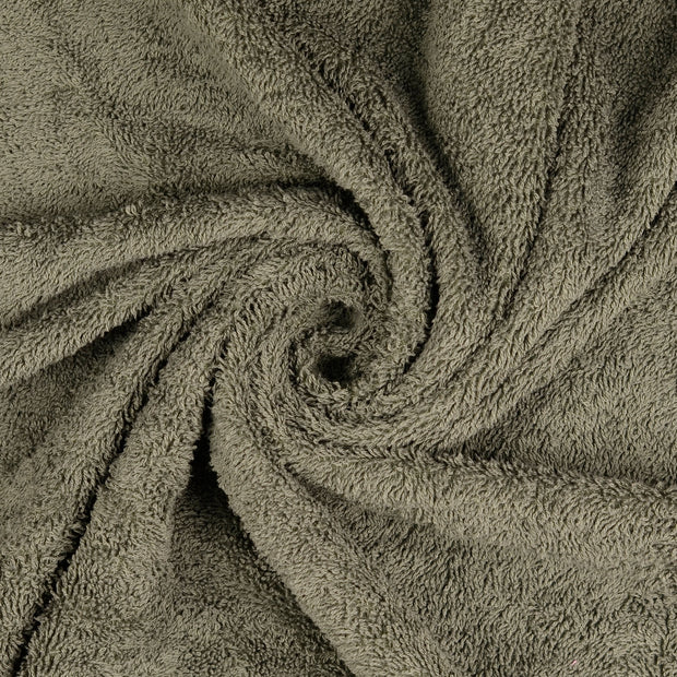 Terry Towelling fabric Olive Green 