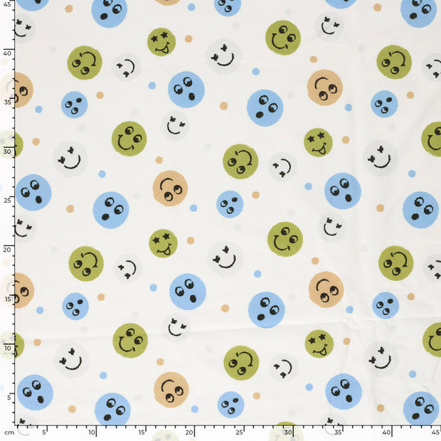 Jersey fabric Emoticons 