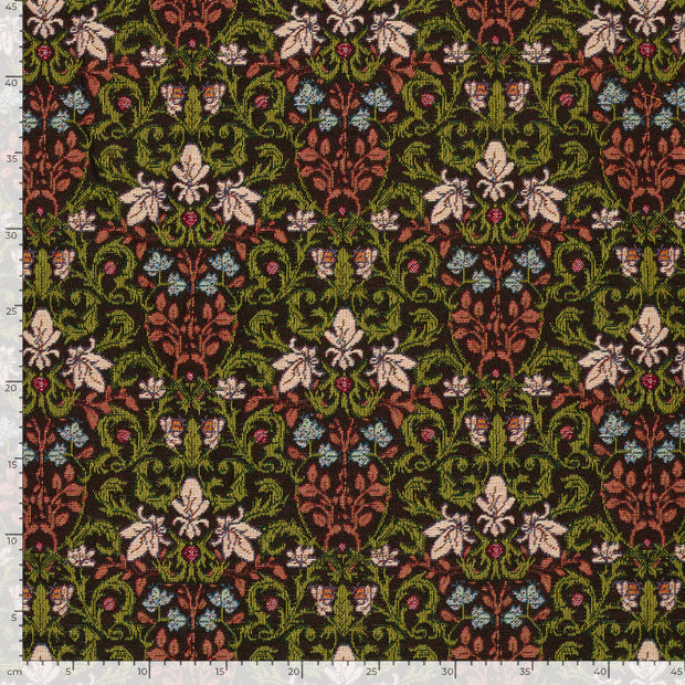 Gobelin fabric Leaves Black