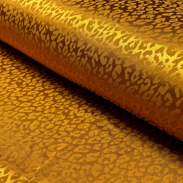 Satin Jacquard fabric Unicolour Oker