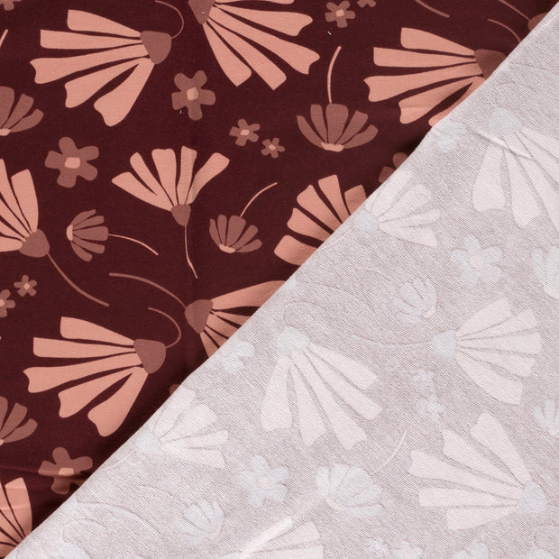 French Terry fabric Flowers brushed and digital printed 