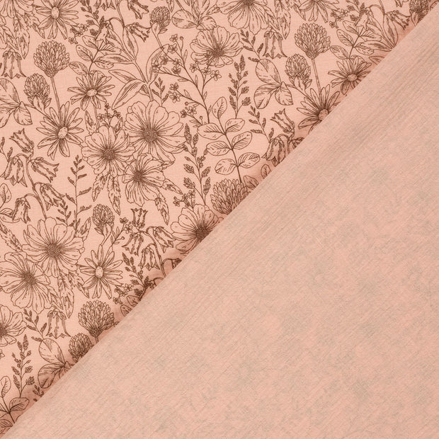 Muslin fabric Flowers printed 