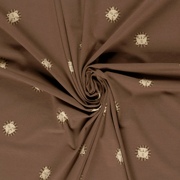 Jersey fabric Brique printed 