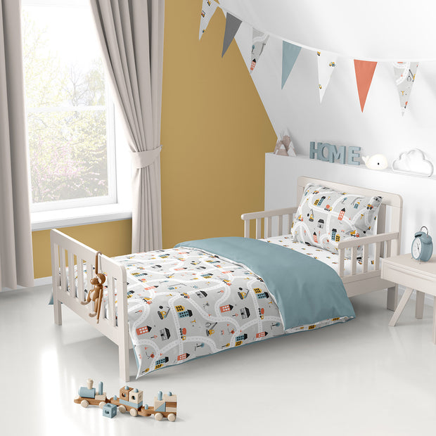 Cotton Poplin fabric Construction Light Grey