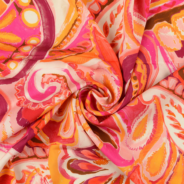Viscose Poplin fabric Pink 