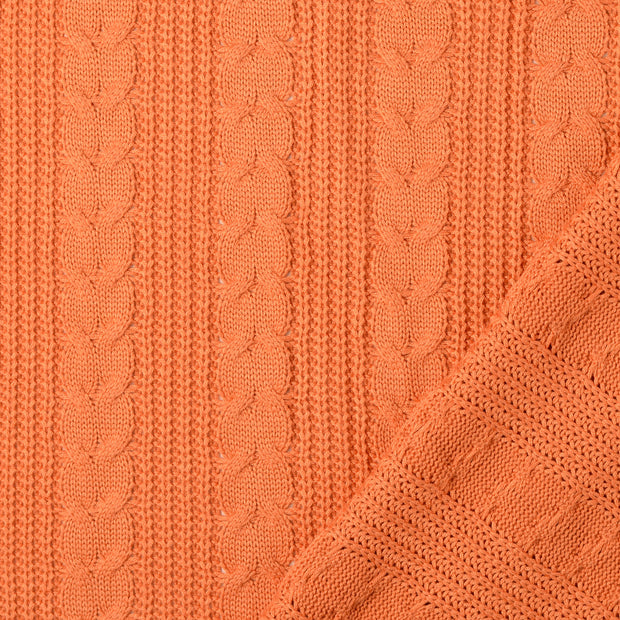 Heavy Knit fabric Abricot yarn dyed 