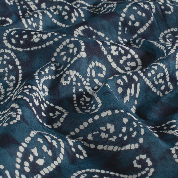 Voile fabrik Abstrakt Indigoblau