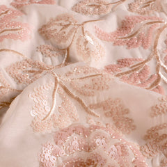 Woven Polyester Flowers Off White