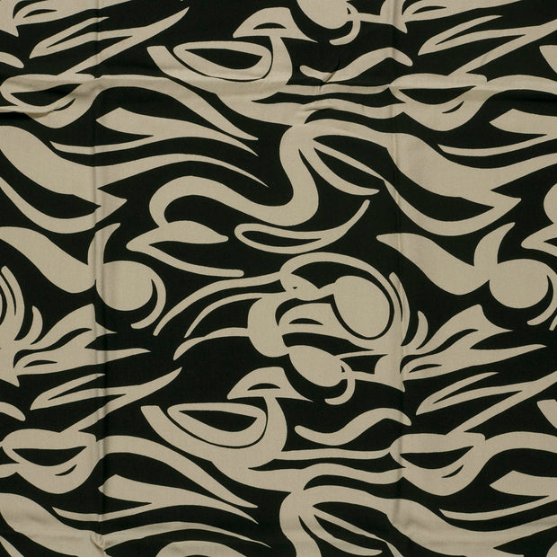Viscose Twill fabric Black matte 