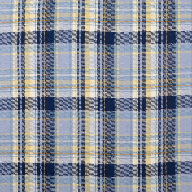 Flannel fabric Checks Baby Blue