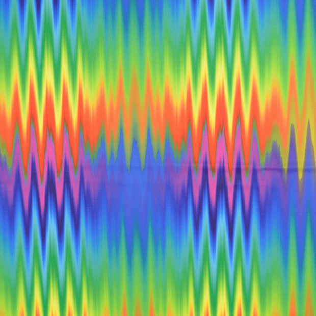 Polyester Jersey fabric Zigzag Multicolor