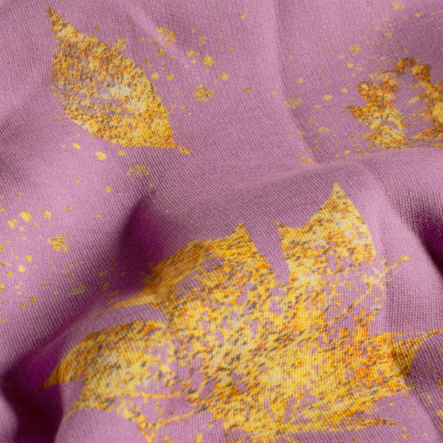 Jogging fabric Leaves Old Pink