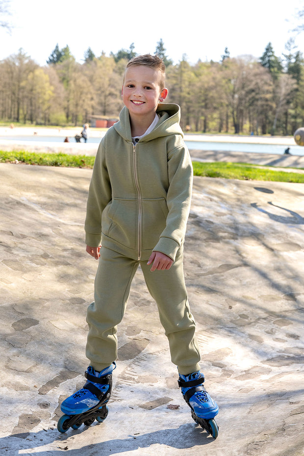 Jogging fabric Unicolour Olive Green