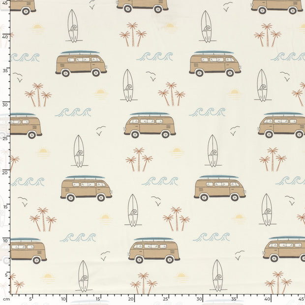 Jersey fabric Vehicles Off White