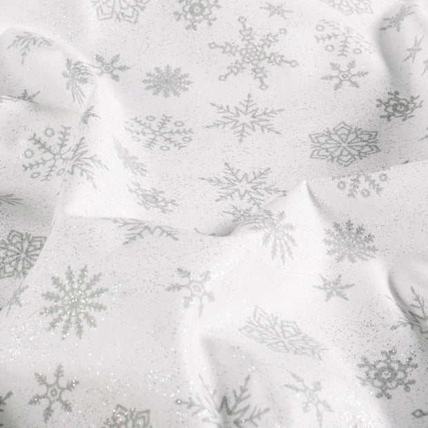 Cotton Poplin fabric Christmas Grey