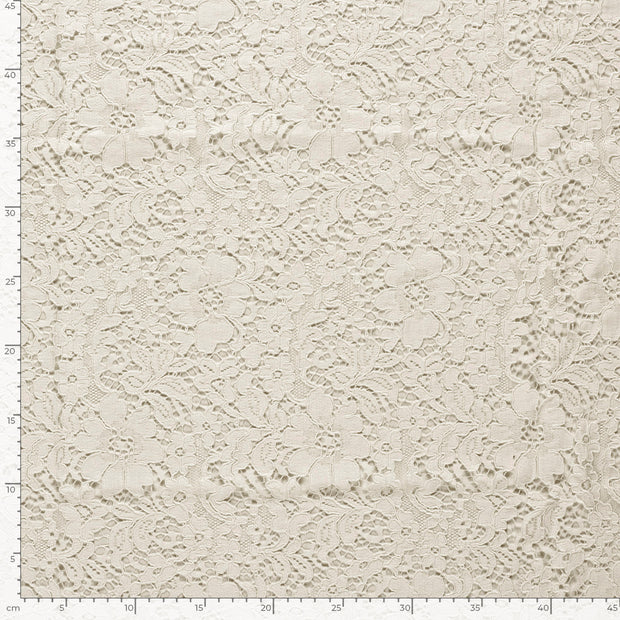Lace fabric Flowers Off White