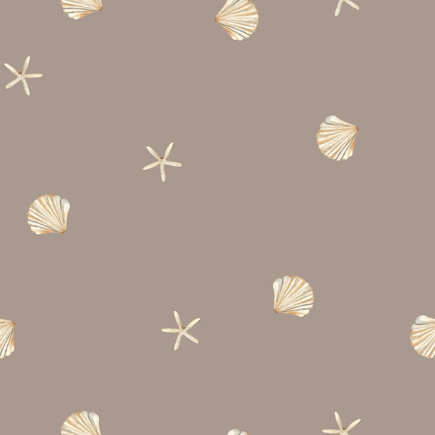 Cotton Jersey GOTS organic fabric Shells Taupe Grey