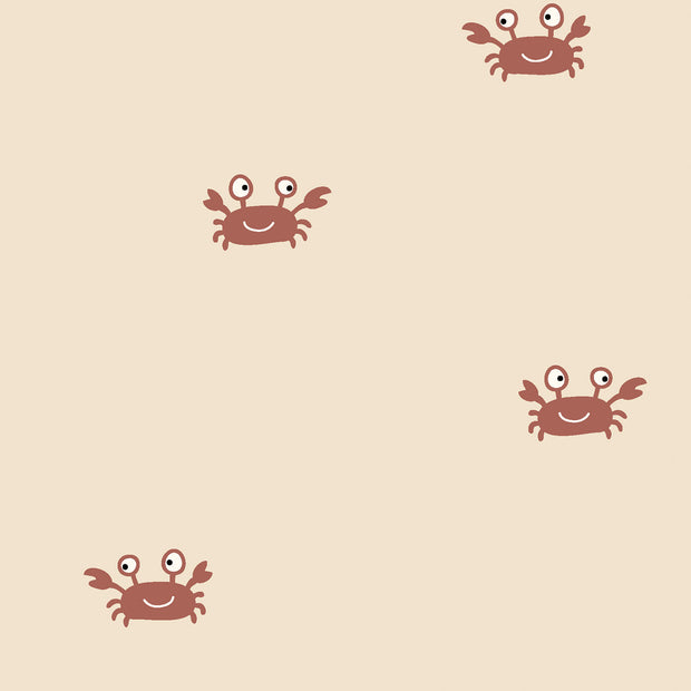Jersey fabric Crabs Beige