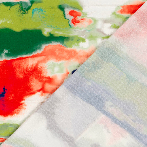 Polyester Bubble fabric Abstract printed 