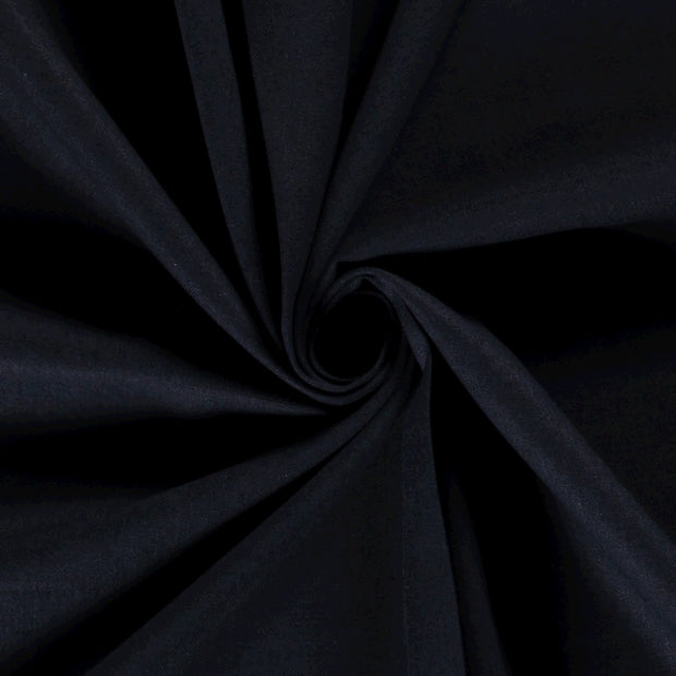 Viscose Lin Chaine et Trame tissu Unicolore Bleu Marine