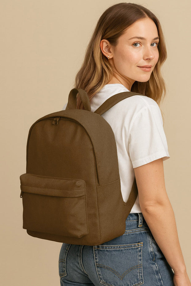 Canvas fabric Unicolour Brown