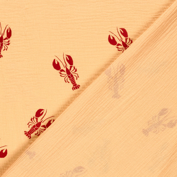 Muslin fabric Animals printed 