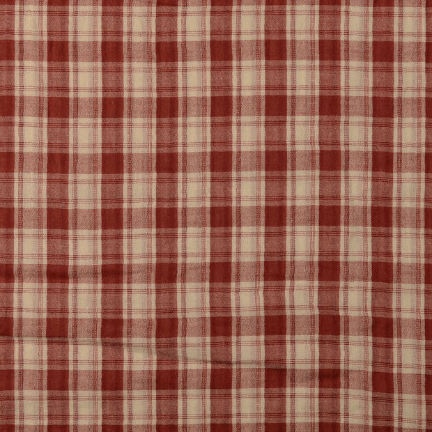 Muselina tela Cuadros Rojo