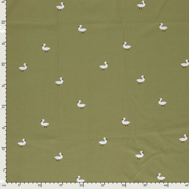 Jersey fabric Duck Olive Green