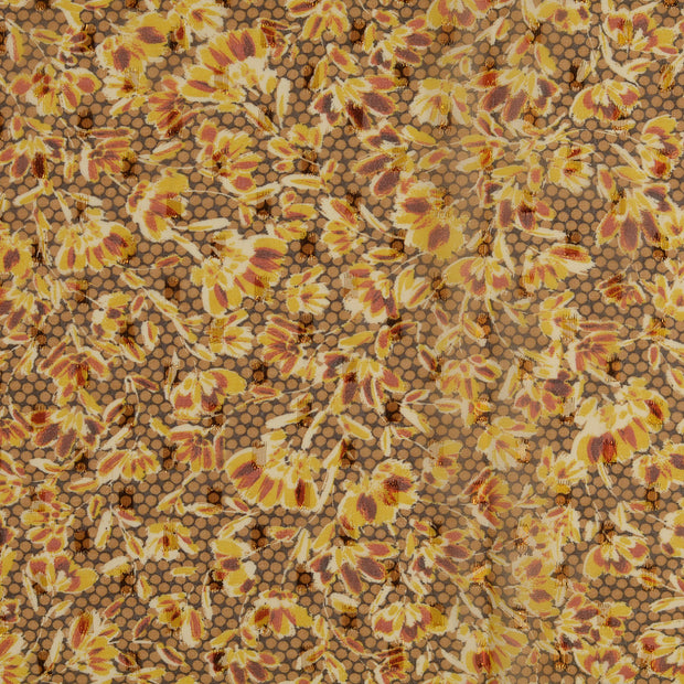 Chiffon fabric Oker 