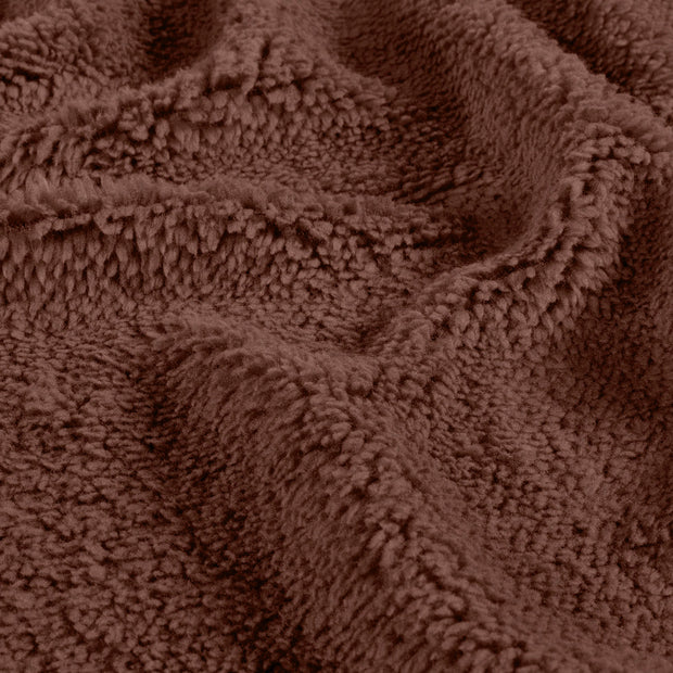 Sherpa Fleece fabric Unicolour Rust