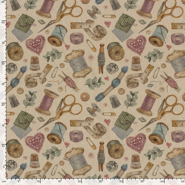 Linen Look fabric Sewing supplies Multicolor