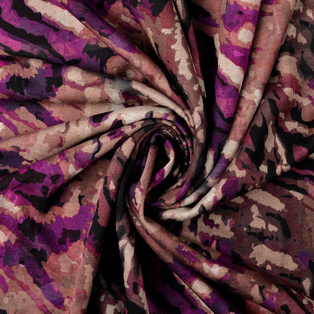 Jersey fabric Aubergine 