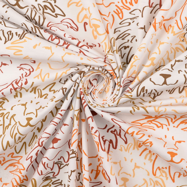Jersey fabric Brique 