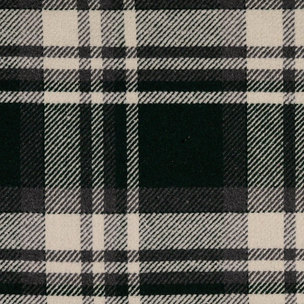 Tweed fabric Checks Dark Green