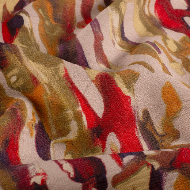 Viscose Nylon Ottoman fabrik Blumen Altrosa